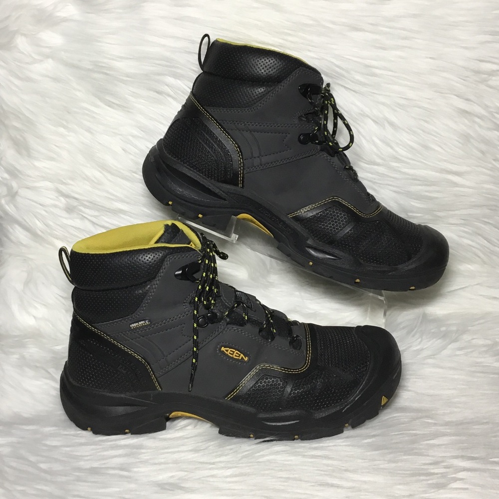 Keen Men’s Logandale Waterproof Steel Toe Boot, Raven/Black, 13D